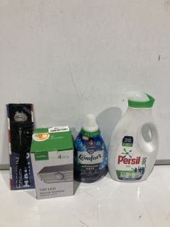 BOX OF ITEMS TO INCLUDE COMFORT ULTIMATE CARE FABRIC CONDITIONER