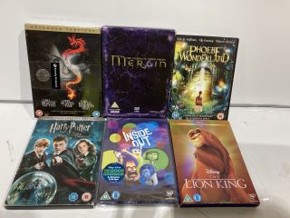 BOX OF DVDS TO INCLUDE HARRY POTTER AND THE ORDER OF THE PHOENIX TWO DISC SPECIAL EDITION (18+ ID MAY BE REQUIRED)