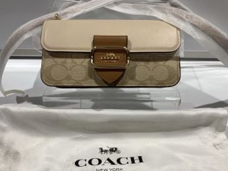 COACH WOMEN'S LARGE MORGAN SQUARE CROSSBODY GOLD/LIGHT KHAKI TOTAL RRP £229