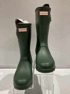 HUNTER'S WOMEN'S ORIGINAL SHORT RAIN BOOT SIZE 7 UK GREENTOTAL RRP £85