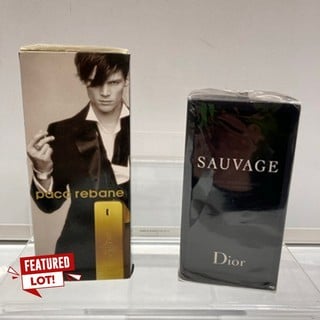 SAUVAGE DIOR AFTER SHAVE BALM + PACO REBANE VAPORISATEUR SPRAY TOTAL RRP £236