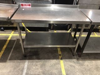 STAINLESS STEEL SINGLE SHELF WORK SURFACE