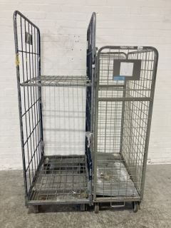 2 X STAINLESS STEEL STOCK CAGES