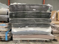 8 X VARIETY OF DIFFERENT SIZED MATTRESSES INCLUDING A 150X190 MATTRESS (MAY BE DIRTY OR BROKEN).