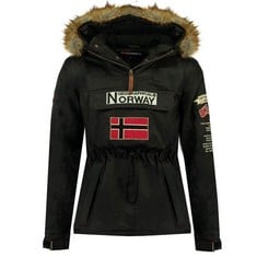 GEOGRAPHICAL NORWAY - BOOMERANG MEN'S PARKA BLACK M-LOCATION 3A.