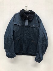 RAW DENIM COAT SIZE XL-LOCATION 7A.