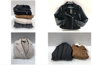 4 X COATS VARIOUS MODELS AND SIZES INCLUDING BLACK COAT SIZE M-LOCATION 11A.