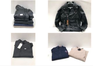 4 X COATS VARIOUS MODELS AND SIZES INCLUDING LEATHER JACKET SIZE S- LOCATION 11A.