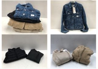 5 X COATS VARIOUS MODELS AND SIZES INCLUDING DENIM JACKET SIZE 42-LOCATION 15A.