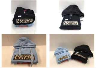 2 X NORWAY SWEATSHIRTS VARIOUS SIZES INCLUDING BLACK SWEATSHIRT SIZE XXL-LOCATION 19A.