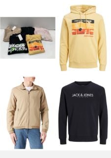 5 X JACK & JONES SWEATSHIRTS VARIOUS SIZES AND STYLES INCLUDING YELLOW SWEATSHIRT SIZE S - LOCATION 23A.