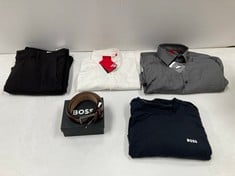 5 X HUGO BOSS GARMENTS VARIOUS SIZES AND MODELS INCLUDING BROWN BELT SIZE 80CM - LOCATION 36A.