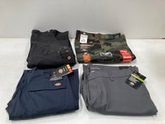 4 X DICKIES GARMENTS VARIOUS SIZES AND MODELS INCLUDING BLACK DENIM OVERALLS SIZE S - LOCATION 24A.