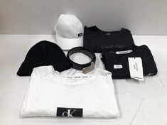 6 X CALVIN KLEIN ITEMS VARIOUS MODELS AND SIZES INCLUDING WHITE CAP -LOCATION 16A.