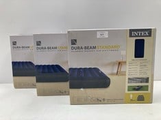 3 X INTEX CLASSIC DOWNY DURA-BEAM - INFLATABLE MATTRESS, 99X191X25CM - LOCATION 22B.