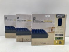 3 X INTEX CLASSIC DOWNY DURA-BEAM - INFLATABLE MATTRESS, 99X191X25CM - LOCATION 22B.