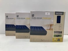 3 X INTEX CLASSIC DOWNY DURA-BEAM - INFLATABLE MATTRESS, 99X191X25CM - LOCATION 22B.