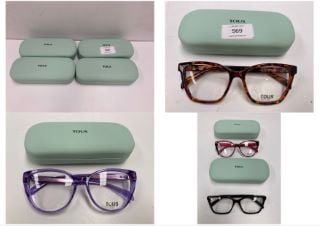 4 X EYEGLASSES VARIOUS MODELS INCLUDING TOUS GLASSES MODEL VTOB94 - LOCATION 48B.