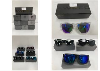 10 X HAWKERS SUNGLASSES VARIOUS MODELS INCLUDING MODEL S9/ HONR22TLTO (SHATTERED GLASS) - LOCATION 48B.