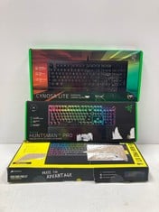 3 X KEYBOARDS VARIOUS MAKES AND MODELS INCLUDING RAZER HUNSTMAN V3 PRO KEYBOARD - LOCATION 28B.