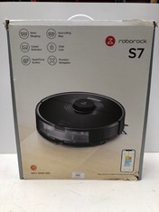 ROBOROCK S7 ROBOT HOOVER WITH ALEXA 2500PA APP MONITORING MULTILEVEL MAPPING CARPET DETECTION FLOATING RUBBER BRUSH AUTOMATIC LIFT SMART PET [BLACK] - LOCATION 16B.