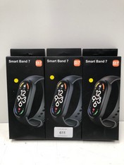 3 X SMARTBAND M7 WITH UP TO 30 TRAINING MODES, WATERPROOF UP TO 50 M, RELIABLE SLEEP INFORMATION, MAGNETIC CHARGING, CLEAR AND SHARP 0.9" FULL AMOLED DISPLAY