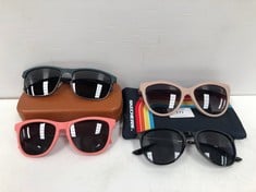 4 X SUNGLASSES VARIOUS MODELS INCLUDING MODEL SE6104-LOCATION 6C.