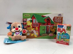 3 X BABY TOYS INCLUDING FARM-LOCATION 3C.