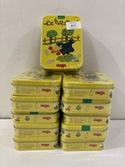 11 X TOYS INCLUDING SET LE VERGER BRAND HABA - LOCATION 31C.