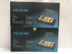 2 X CECOTEC ELECTRIC GRIDDLE ROCK&WATER 2500. 2150 W POWER, DISHWASHER SAFE, ROCKSTONE COATING, 45 X 25 CM SURFACE - LOCATION 45A.