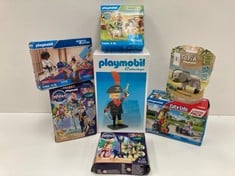 7 X TOYS INCLUDING PLAYMOBIL COLLECTOYS (SEALED) - LOCATION 20C .