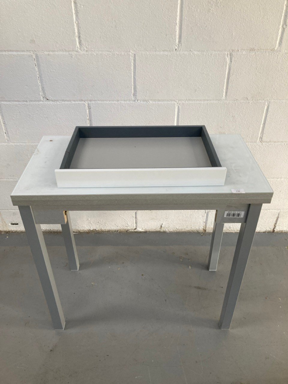 FOLDING TABLE WITH DRAWER (BROKEN AND DIRTY).