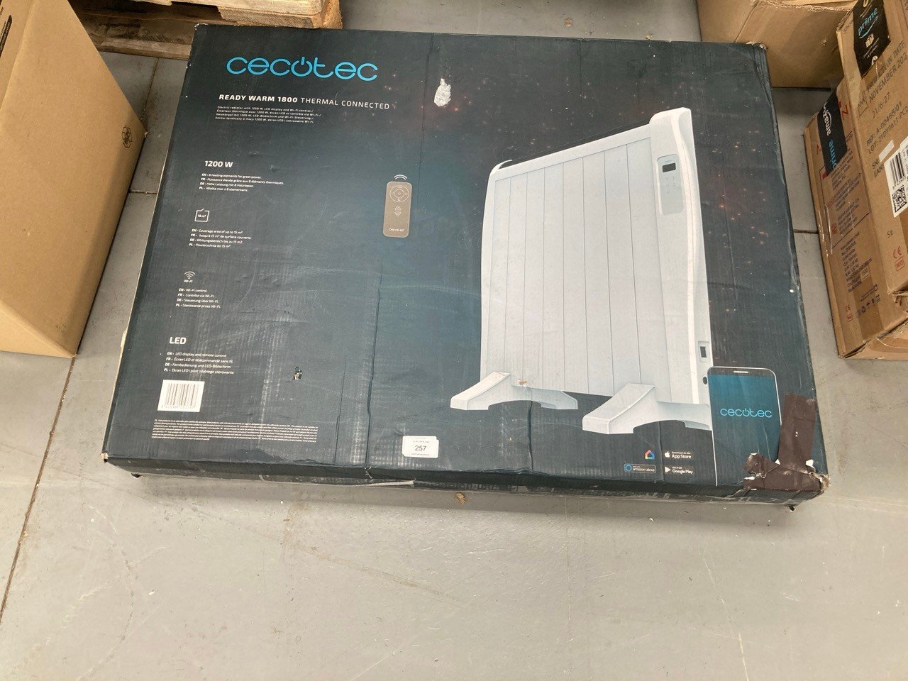 CECOTEC ELECTRIC RADIATOR LOW CONSUMPTION READY WARM 1800 THERMAL CONNECTED 8 ELEMENTS, 1200 W, WALL OR FLOOR, TIMER, REMOTE CONTROL, LCD DISPLAY, WIFI CONTROL.