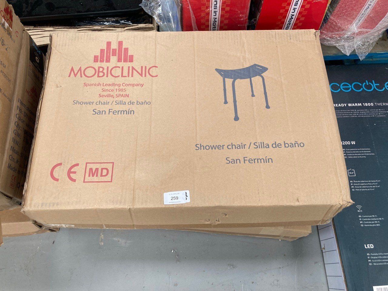 2X MOBICLINIC SAN FERMIN BATH CHAIR .