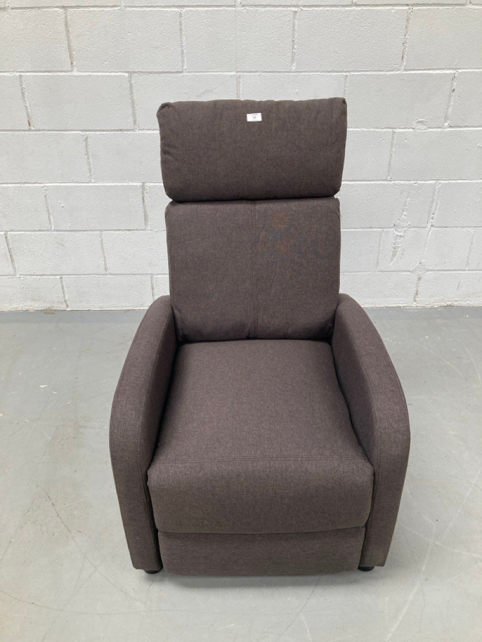 RECLINING ARMCHAIR BROWN COLOUR .