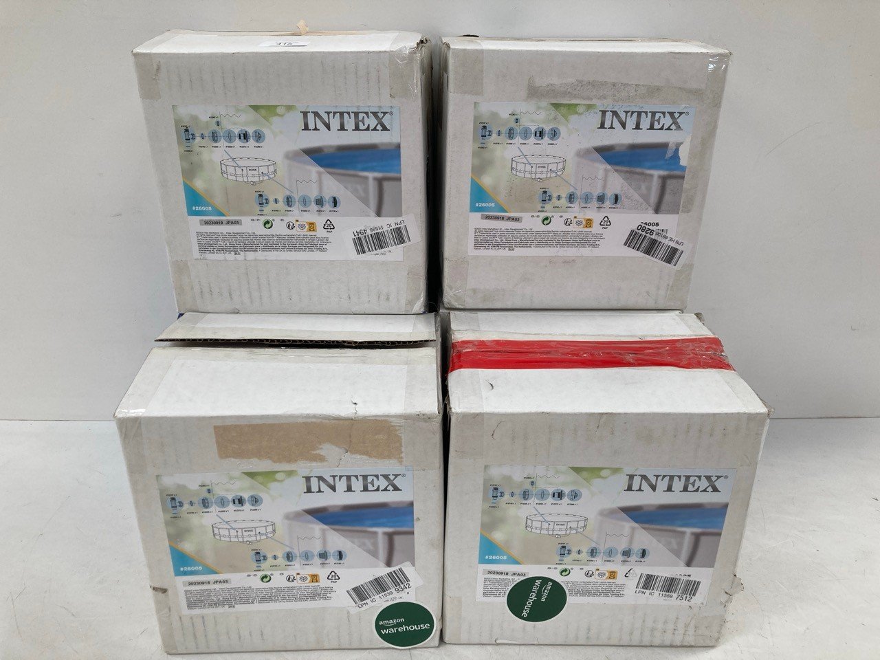 6 X INTEX 26005 - POOL CONNECTION SET (38 MM DIAMETER), GREY.