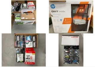 8 X PRINTER RELATED ITEMS CONTAINING HP ENVY 6420E PRINTER.