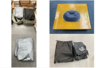 8X RANGE OF ITEMS INCLUDING INTEX AIR FURNITURE INFLATABLE SOFA (AIR PUMP NOT INCLUDED).