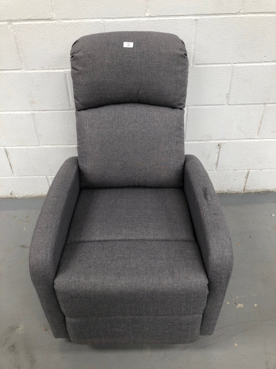 MANUAL RECLINING ARMCHAIR ASTAN HOGAR GREY COLOUR (BROKEN LEFT ARMREST) P.V.P 199€.