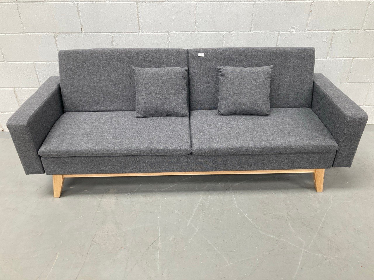 SOFA BED NALUI 3 SEATER SOFA BED GREY COLOUR .