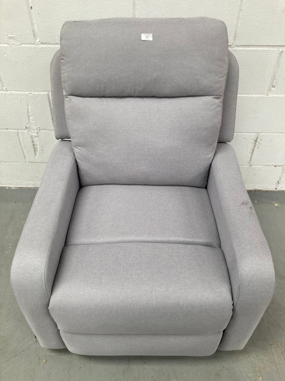 NALUI SELF RECLINING ARMCHAIR LIGHT GREY COLOUR.