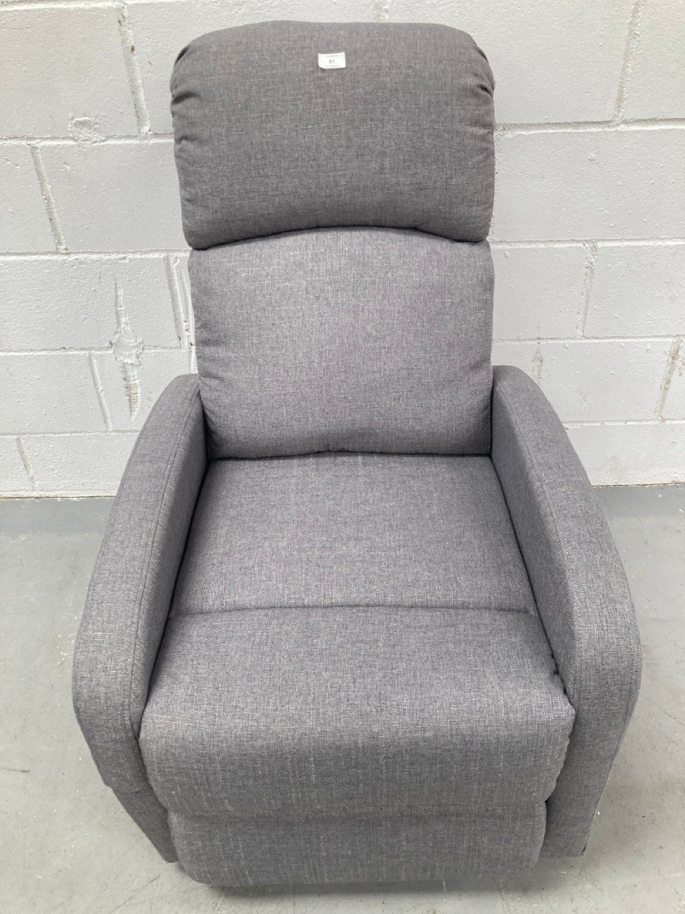 SELF RECLINING ARMCHAIR ASTAN HOME LIGHT GREY COLOUR.