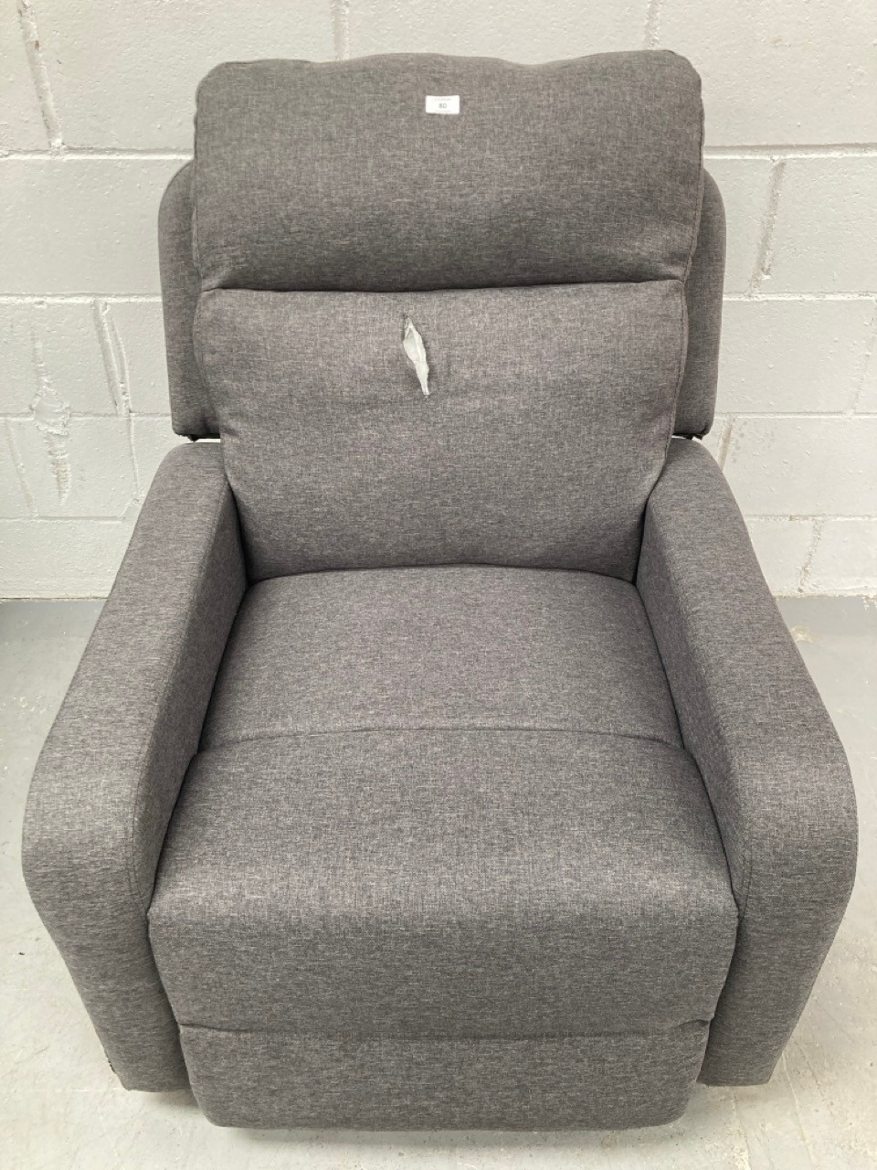 ASTAN RECLINING ARMCHAIR RECLINING HOME GREY COLOUR (BROKEN IN BACKREST).