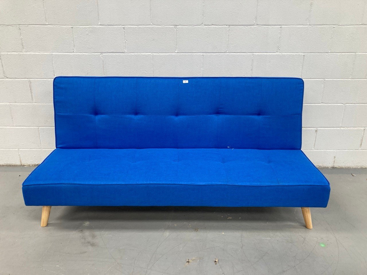 SOFA BED ASTAN HOME ELECTRIC BLUE (TWO SMALL DEFECTS ON THE FRONT).