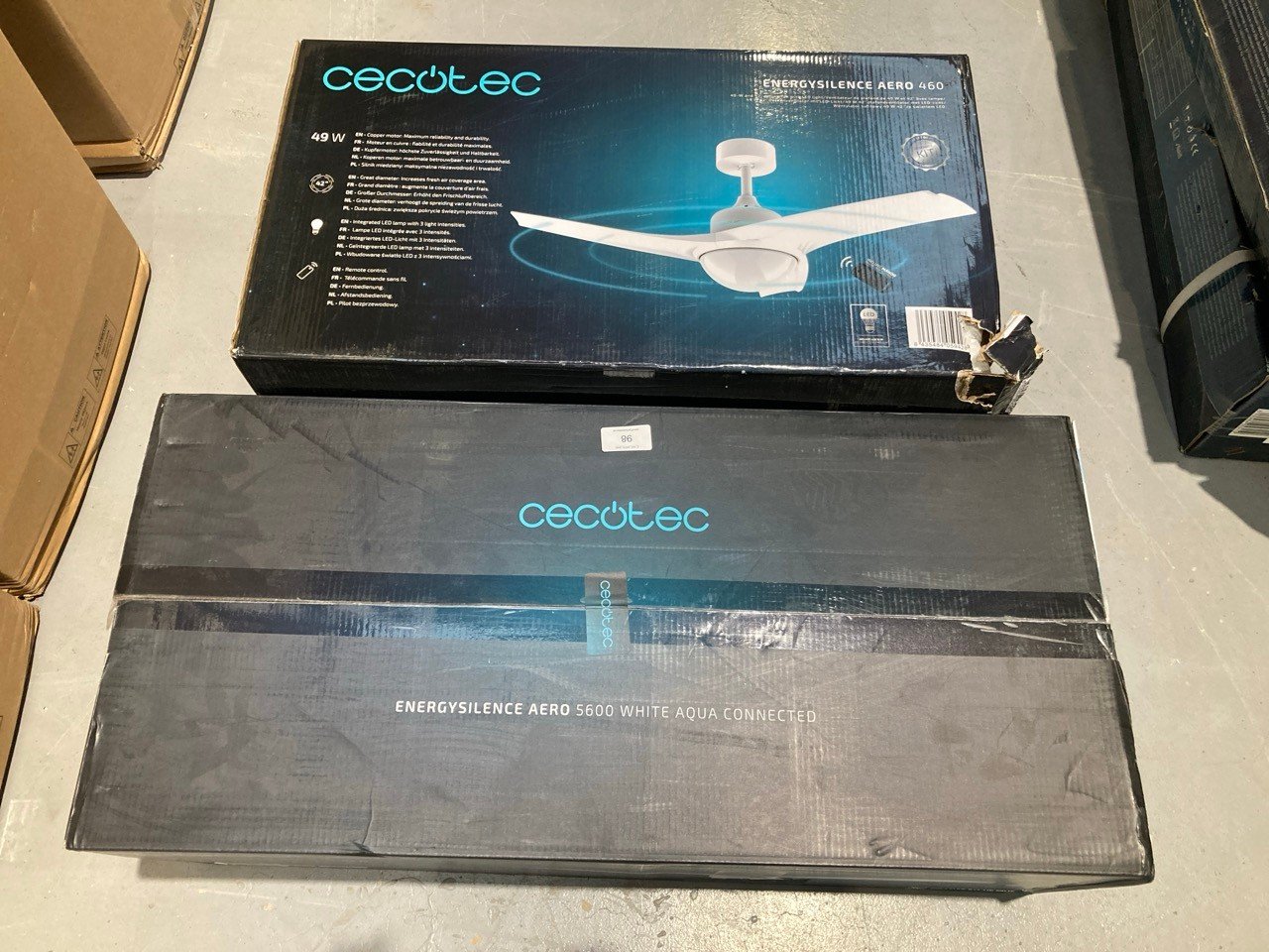 2X ITEM INCLUDING CEILING FAN CECOTEC ENERGYSILENCE AERO 5600 WHITE AQUA CONNECTED .