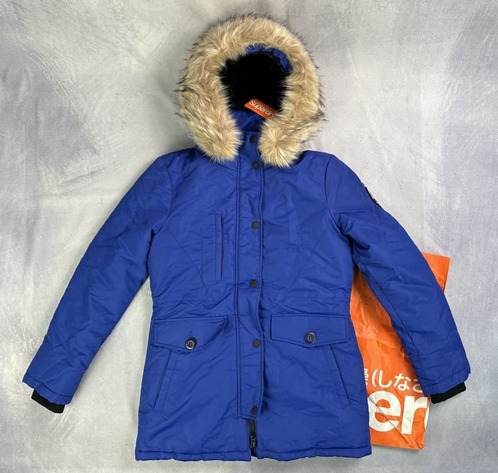 Superdry Ashley Everest Parka With Tag And Retail Bag - Size 10 (MPSZ11690585) (VAT ONLY PAYABLE ON BUYERS PREMIUM)