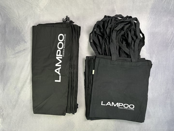 Lampoo Branded Dust Bags And Shopping Bags 34 Units Approx