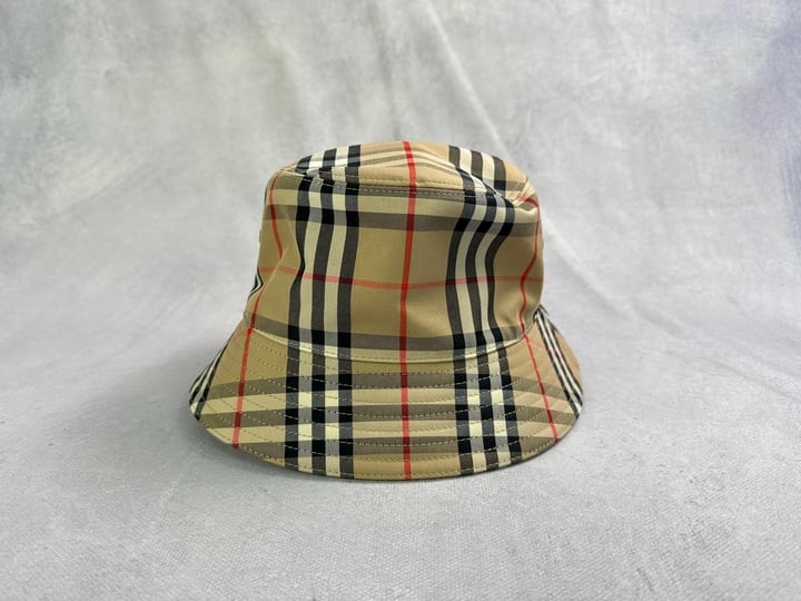 Burberry Vintage Check Technical Cotton Bucket Hat - Size L (VAT ONLY PAYABLE ON BUYERS PREMIUM)