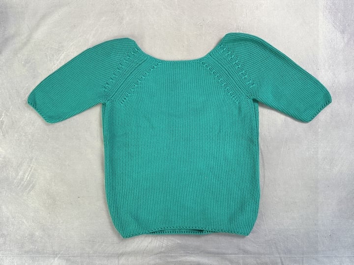 Hermes Paris Teal Knitted Top - Size 40