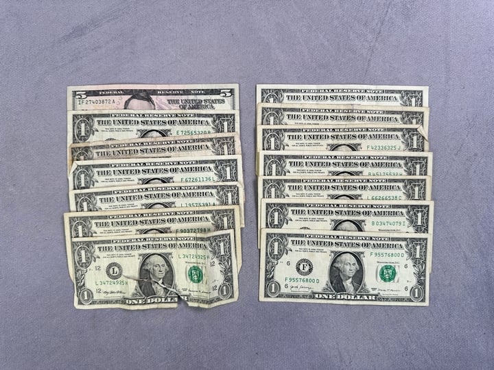 18 US Dollars In Banknotes (VAT ONLY PAYABLE ON BUYERS PREMIUM)